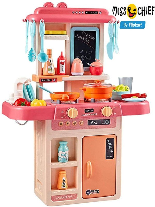 Miss & Chief 36 Pcs Kitchen Set, Music,Real Water Tap, Actually Feel of Kitchen for Your Kids