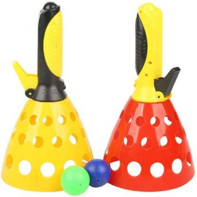 silverwyn click and catch two balls game indoor outdoor game toys set for kids | pop & catch ball play fun for boys & girls- Multi color  (Multicolor)