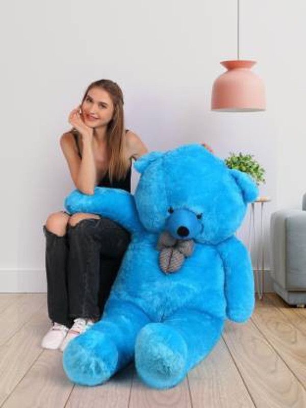 ABPY 3 feet soft /anniversary /birthday gift /teddy sweet teddy bear 89.5cm (Blue) - 89.5 cm  (Blue)