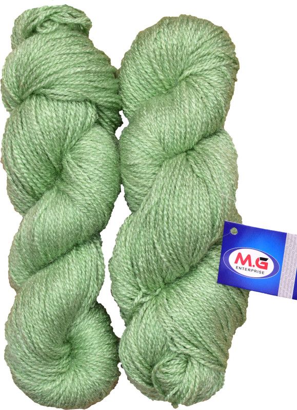 KNIT KING Rabit Excel Apple Green (200 gm) Wool Hank Hand knitting wool / Art Craft soft fingering crochet hook yarn, needle knitting yarn thread dyed