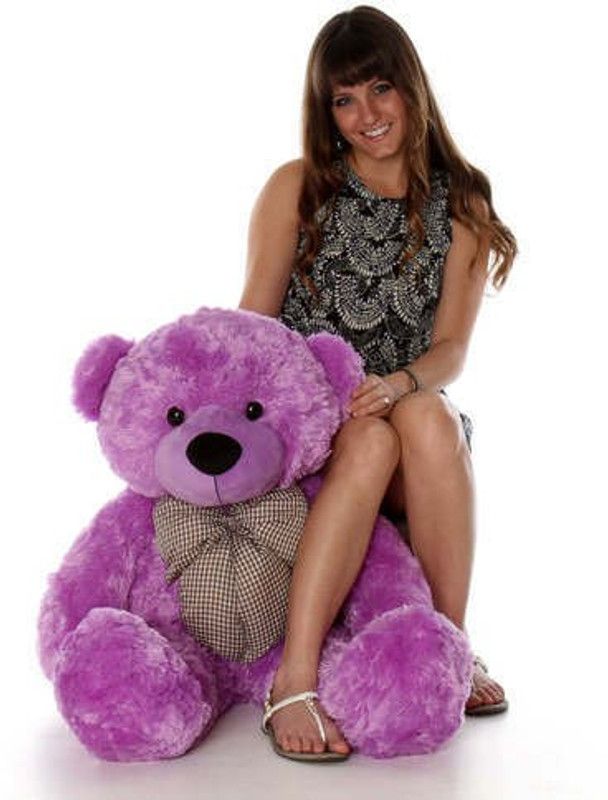 Giftee Premium Quality Teddy Bear - 90 cm  (Purple)