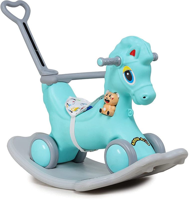 baby tone 2 in 1 Baby Horse Rider Musical Rocker for Kids 1-3 Years Birthday Gift for Kids/Boys/Girls/Charlie Rider Indoors and Outdoors toy Rideons & Wagons Non Battery Operated Ride On  (Blue)