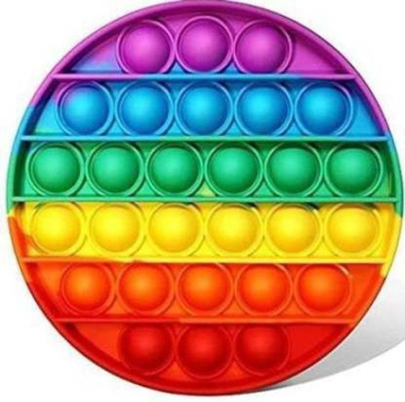 Bhavya Pop it Fidget Toys, Push Bubble Fidget Sensory Toy,Autism Special Needs Silicone Stress Relief Toy, Great Fidget Toy Sensory Toys Novelty Gifts for Girls Boys Kids Adults (Square Rainbow)  (Multicolor)