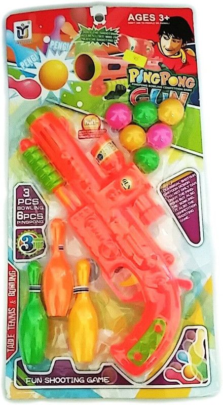 lifestylesection Shooting Air Gun with 6 Balls & 3 Bottles (Multicolor) Guns & Darts  (Multicolor)