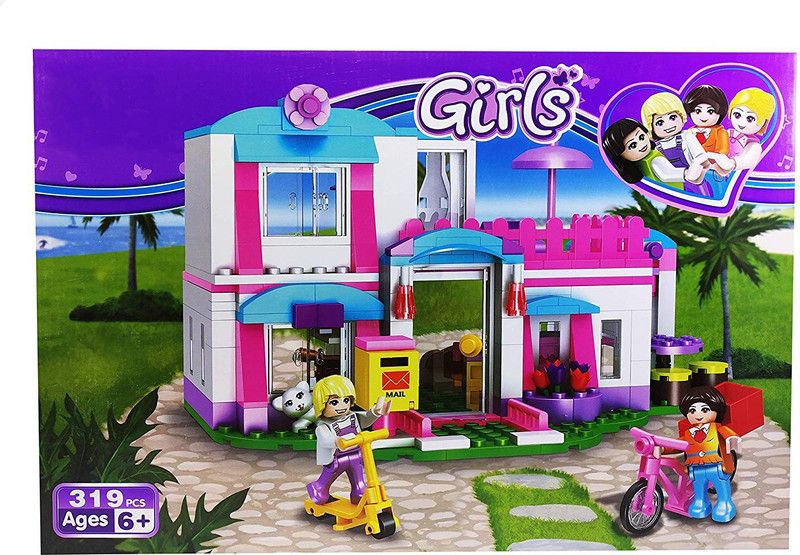 Webby Fashion Girl's Series Villa Buliding Block Set, 319 Pcs  (Multicolor)
