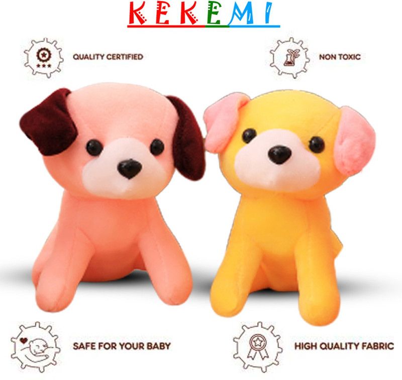 KEKEMI ST92 High Quality Non-Toxic Hugable cute Dog stuff Animal Teddy Bear Soft Toys for Kids / Gift - 7 inch  (Multicolor)