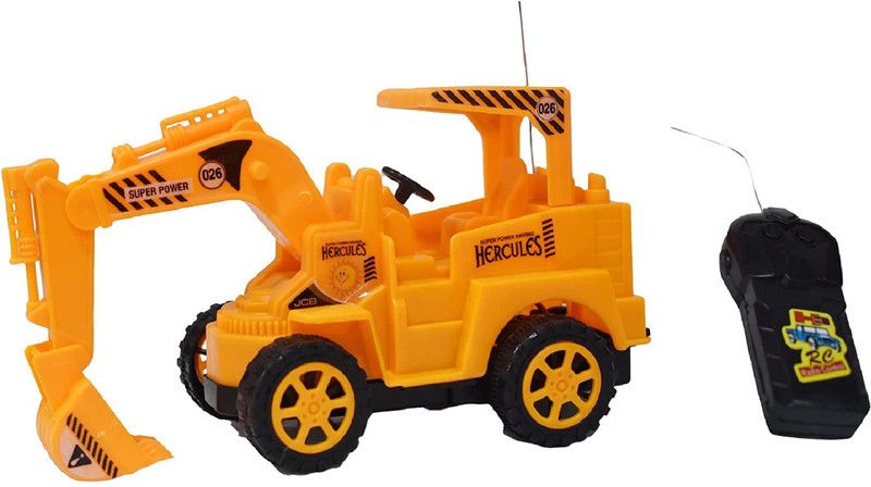 Ey CATCHING Remote Control Construction Toy Construction Wheeled Loader Truck Toy  (Yellow)