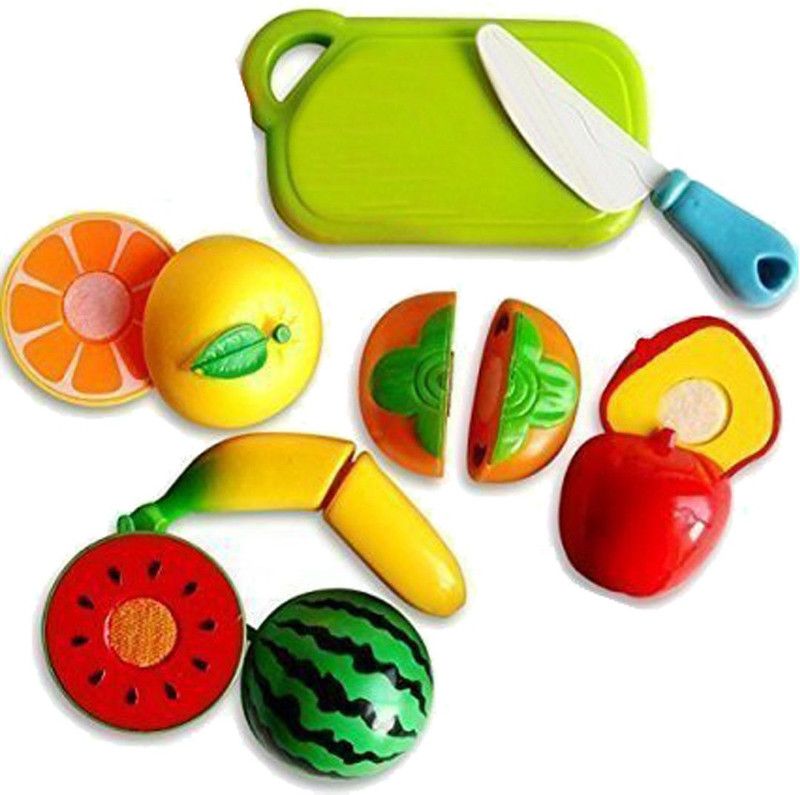 Just97 Realistic Sliceable Fruits Cutting Play Toy Set