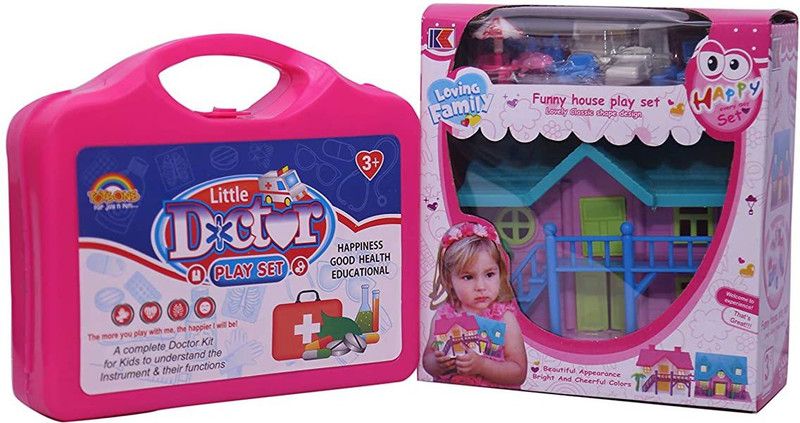 amisha gift gallery Funny Doll House with Doctor Set for Kids