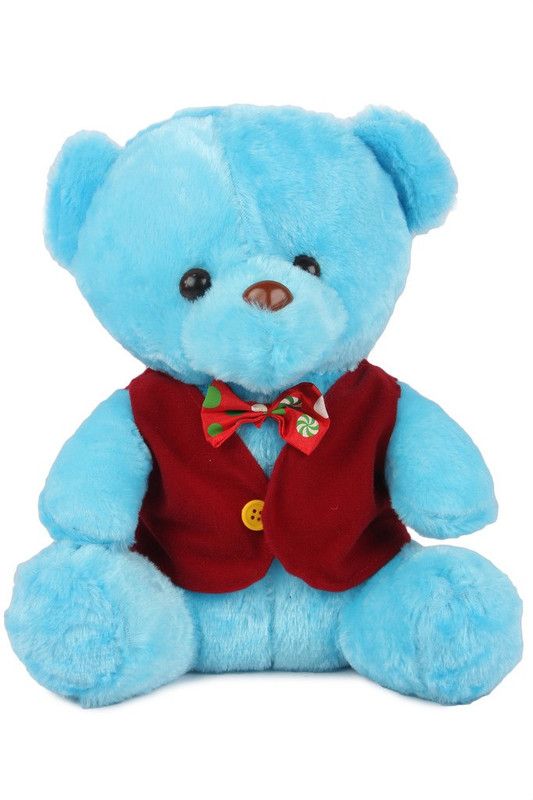 Deals India Deals India Elegant imported teddy soft with jacket and Bow(asorted color)(30 cm) - 30 cm  (Multicolor)