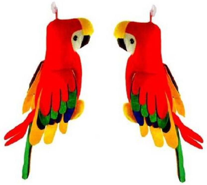 Wrodss Soft Toy Musical Parrot With Tail - 25 cm  (Multicolor)