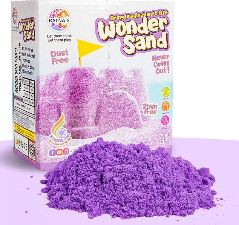 RATNA'S Wonder Sand 500 gms with Only1 Mold (Color Purple 1191) Show Your imagination