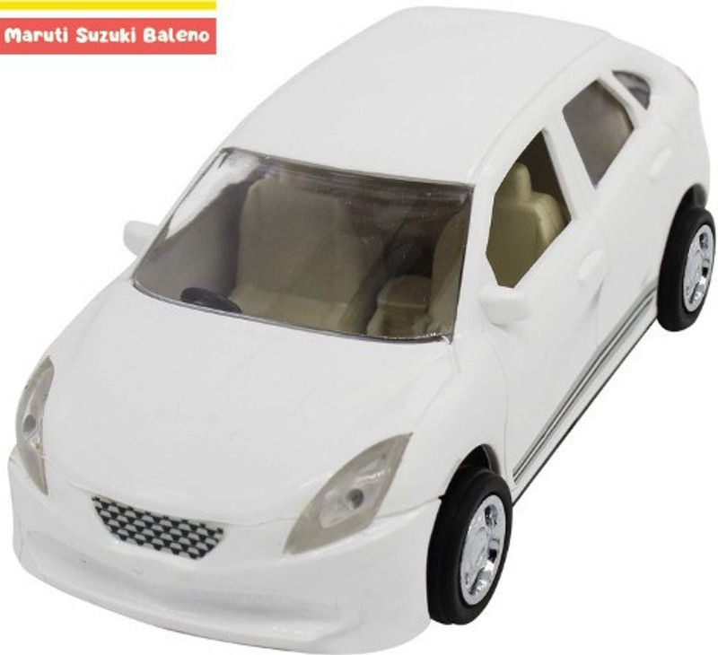 WooZee BALENO Miniature Pull Back Car with Doors Openable  (White, Pack of: 1)
