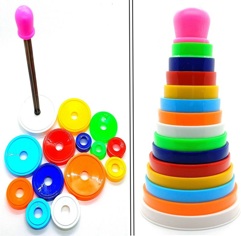 Dynamic Retail Global Stacking Rings Stacking Toys for Kids, Baby stacking Ring Toys STAK36  (Multicolor)