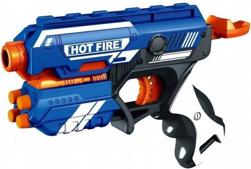 Sakshi Enterprises Manual Soft Bullet Gun (10 bullets soft bullets included) Guns & Darts  (Blue)