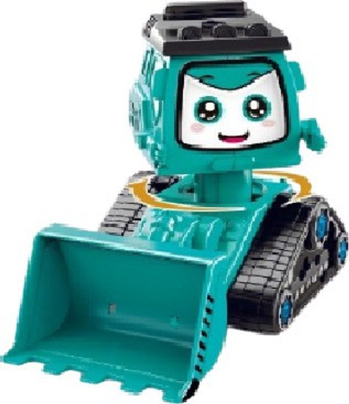 TEMSON Unbreakable Push & Go 360 Degree Roated Mini Cartoon Bulldozer Construction Toy for Kids  (Multicolor)