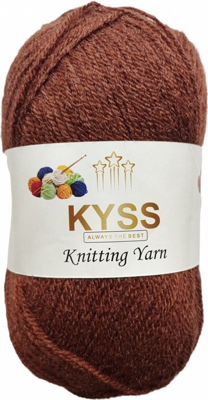 KYSS BlueBell 400 GM (1 BALL, 100 GM EACH)Wool Ball Hand Knitting Wool, Shade No-25