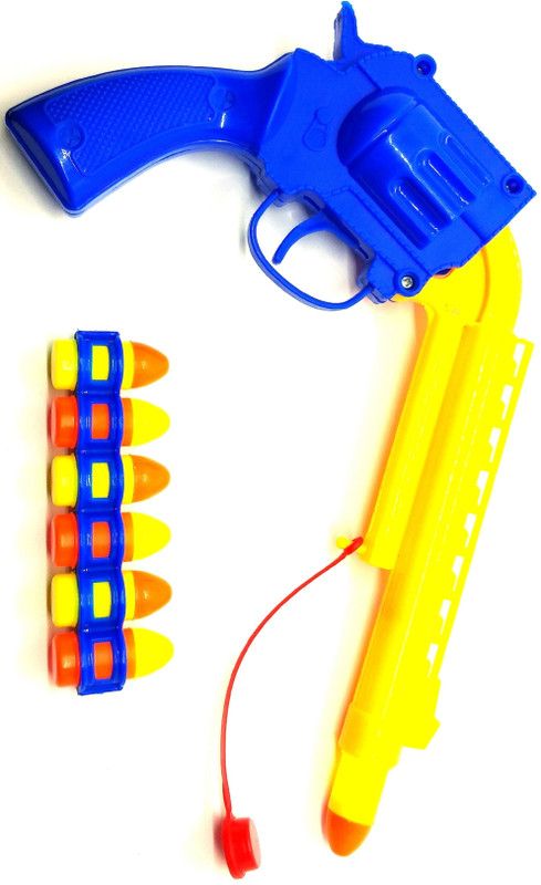 Dynamic Retail Global Gun Toys for Boys With Bullets, Blaster Pistol Shooting Toy Set for Kids, Guns & Darts BL65 Guns & Darts  (Blue, Yellow)