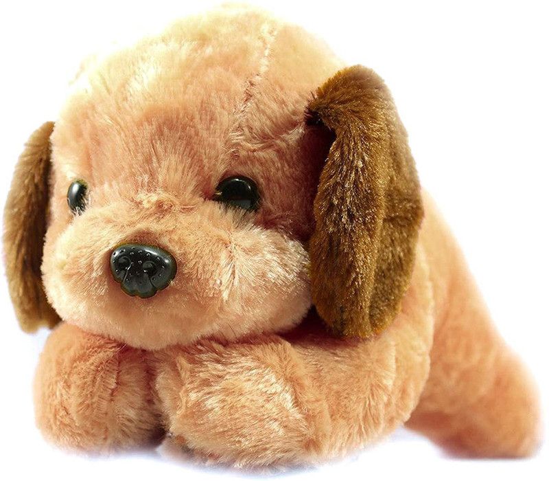 ITSVMOON Brown Dog Stuffed Toys Cute Sitting Puppy Dog Doll Toy for Kid - 28 cm  (Brown)
