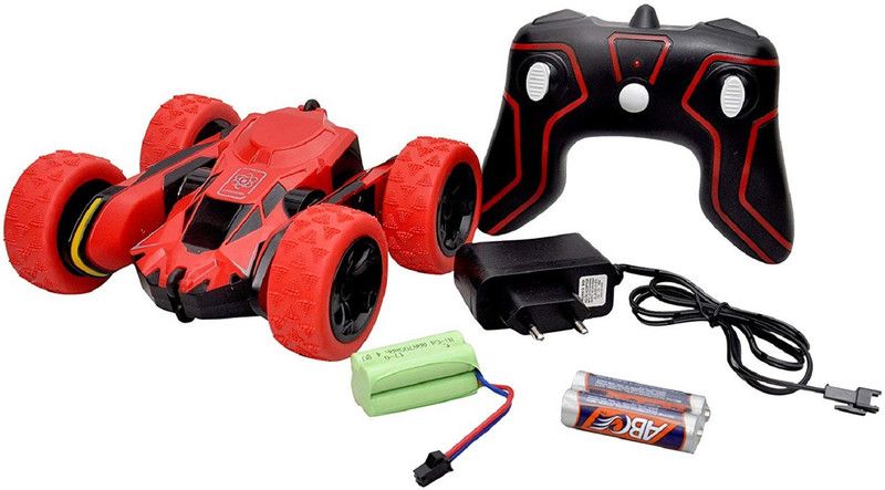 Aastha Enterprise Atom Max Fancy Stunt Remote Control RC Car 1:28 Scale  (Red)