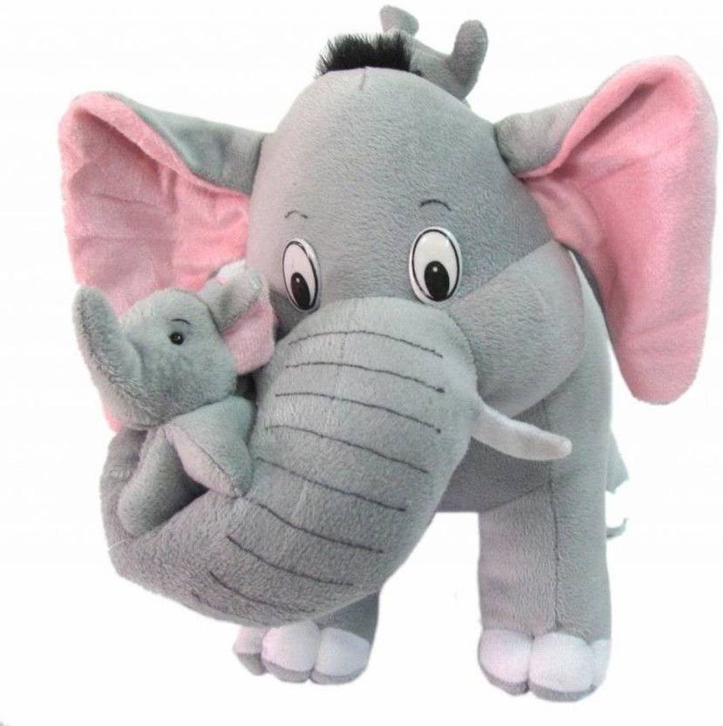 IHP Soft Toys Elephant for babys - 24 cm  (Grey)