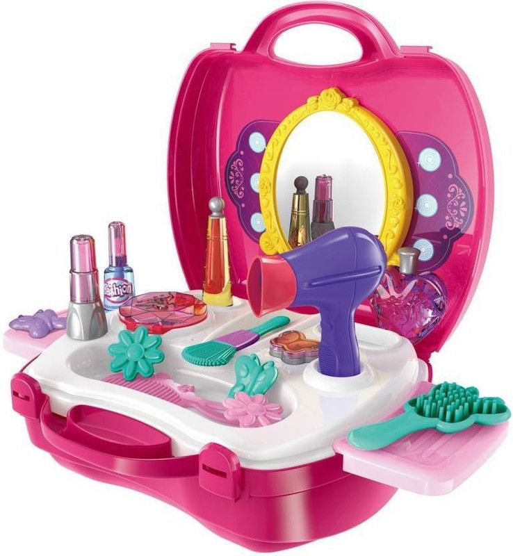 GENEXTONLINE Dream fashion kit set 21 PCS Dream Beauty Set Suitcase Kit Toys For Kids