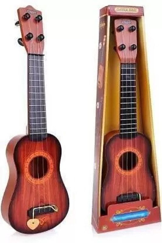 RIGHT SEARCH GUITAR BABY MUSICAL TOY-008  (Brown)