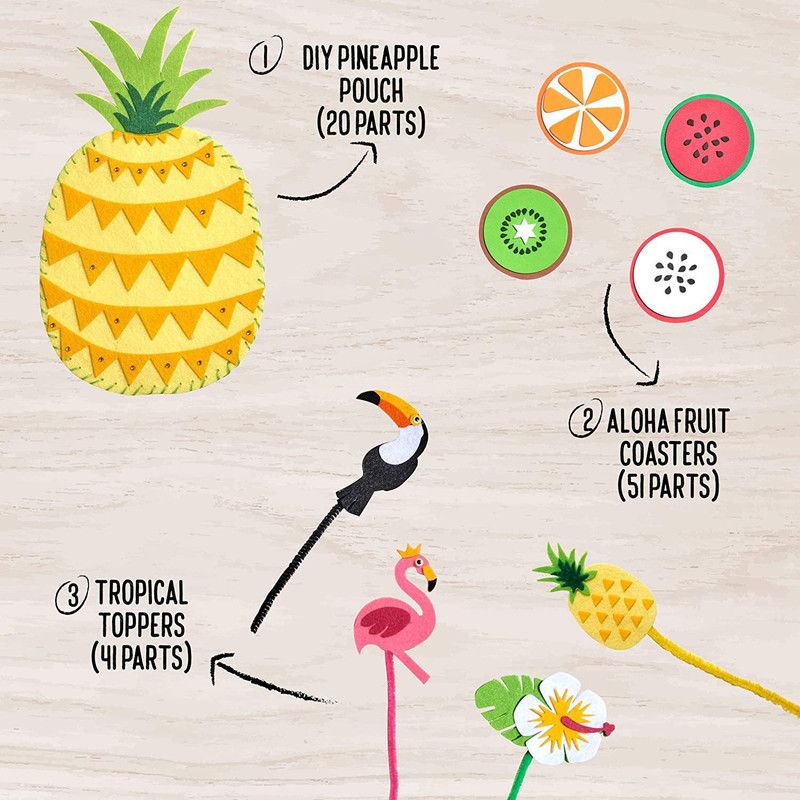 Jackinthebox Jack In The Box Aloha Summer 7-In-1 Craft Kit