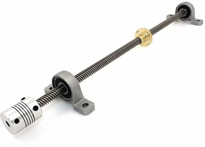 REES52 8 mm Lead Screw Set Lead Screw+ Copper Nut + Pillow Bearing Block for Printer Educational Electronic Hobby Kit