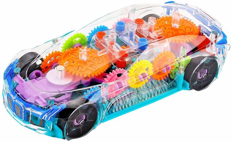 Desicart Transparent Concept car 3D Super Car Toy, Car Toy for Kids with 360 Degree Rotation, Gear Simulation Mechanical Car  (Multicolor, Pack of: 1)