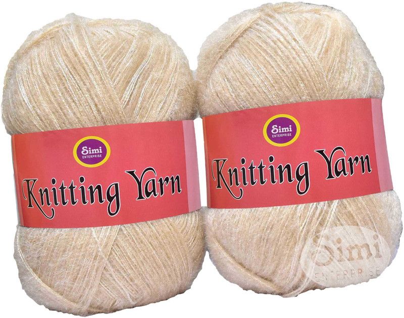 Simi Enterprise Knitting Wool Yarn, Soft Fancy Feather Wool Light SKin 500 gm- Art-HEE