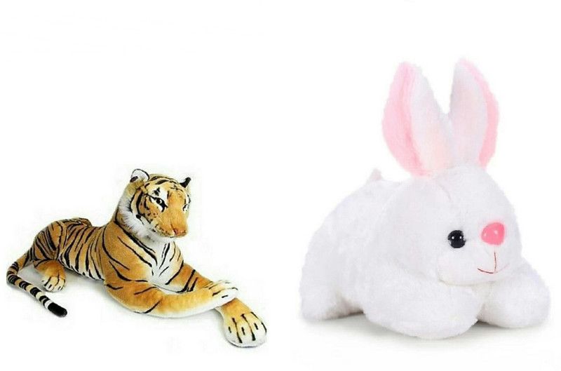 soniya enterprises Rabbit-24cm and Tiger - 32 cm  (Multicolor)