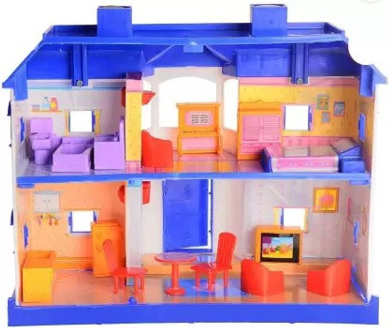 mohini collection Kids My Doll House Play Sets with Living Room  (Multicolor)