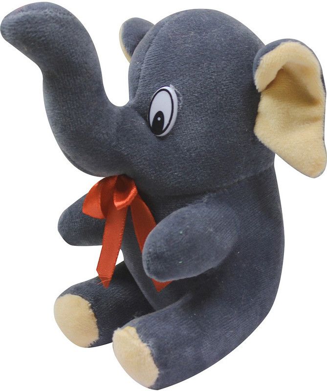 Casotec Cute Baby Elephant Teddy Stuffed - 10.5 cm  (Grey)