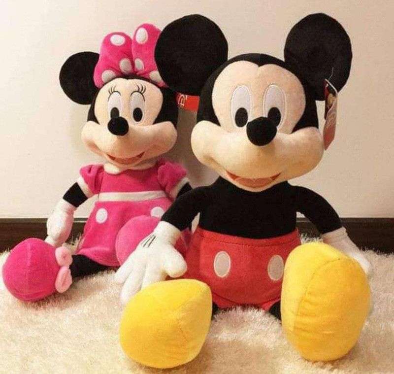 Kids wonders Baby Soft Toy | Comfortable Soft Cushion Mickey & Minnie Combo Toy - 35 cm  (Multicolor)