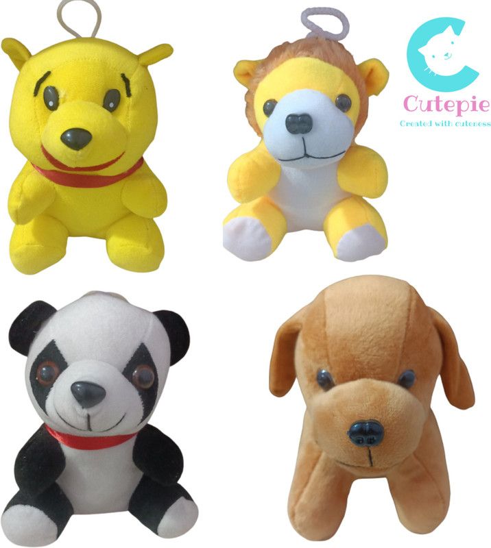 Cutepie Combo Pack Of 4 Pcs Soft Toys In Four Different Characters For Kids - 25 cm  (Multicolor)