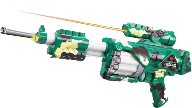 ToyGalaxy NERF STYLE SUPER BLASTER MAX RAPIDITY PRECISION SOFT BULLET GUN WITH SAFETY GLASSES AND TARGET Guns & Darts  (Green)