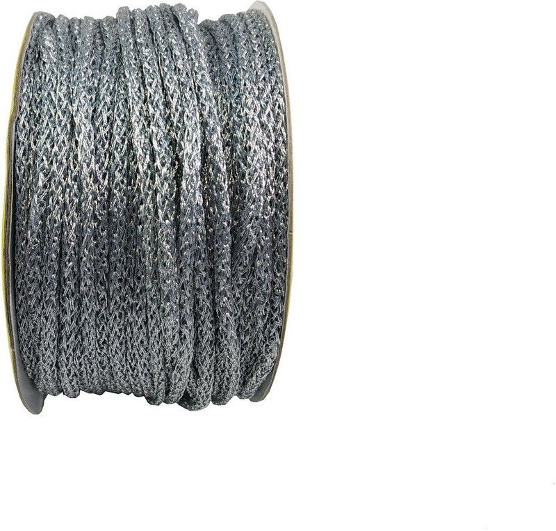 Uniqon Silver Color (18 Mtr) Resham Zari Twisted Thread/dori Lace for Sewing, Bead Art, Piping, Apparels, Wrapping, Handicrafts and Craft Diy Projects.