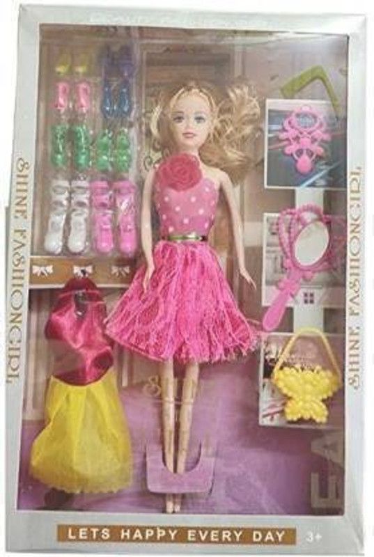 3dseekers Shine Fashion Girl Fashinable Doll (Multicolor) (Multicolor)  (Multicolor)