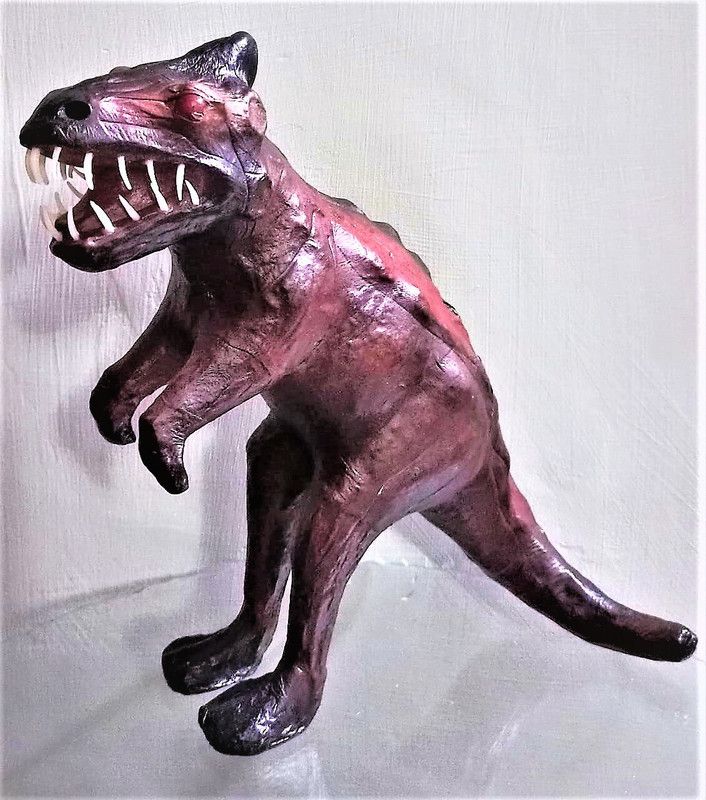 Toptoysindia introduces premium Leather Finish Dinosaur Figures (size 12 inches)  (Brown)