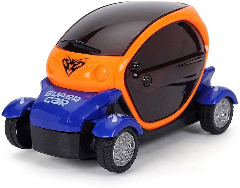 KS STORE 3d Music and Light Car For Kids  (Yellow)