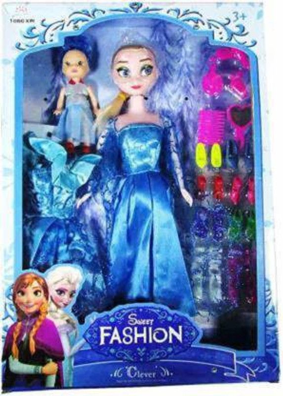 ADR PLAYZONE Fashion Doll Set - Frozen Doll Fashion Accessories  (Blue, Blue)
