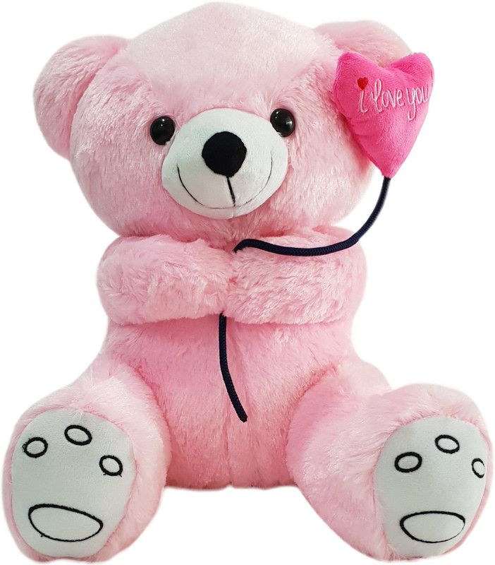 Benny N Bunny ILU Pink Balloon Heart Pink Teddy - 33 cm  (Pink)