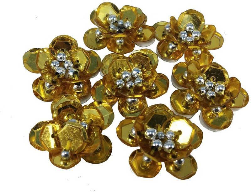 Utkarsh Artificial Handmade Plastic Golden Flowers