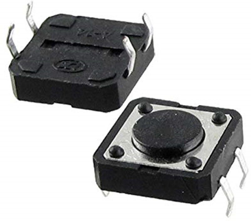 e4u Tact key Switch Size 12 x 12 x 5mm - 10 No's Electronic Components Electronic Hobby Kit