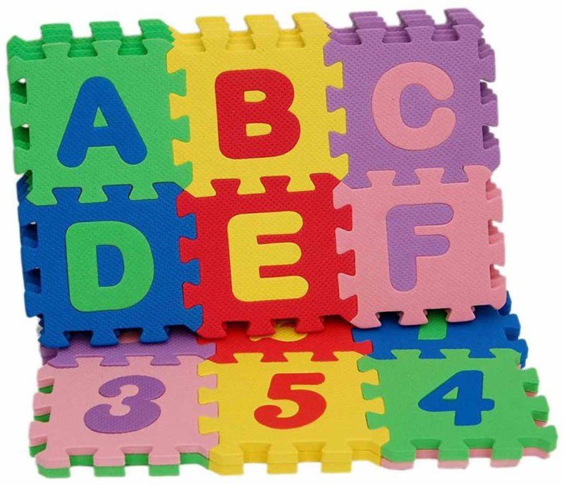 Becha Kya ABC Floor Mat with 26 English Alphabets & 0 to 9 Counting Numbers for Kids  (36 Pieces)