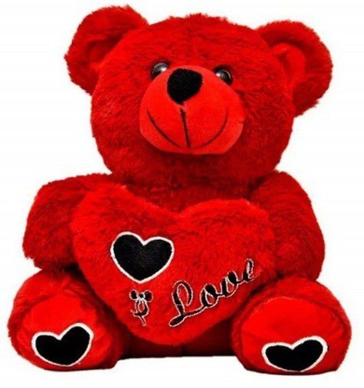 ZOOMINO Red Love Teddy Bear 45 cm - 45 cm  (Red)