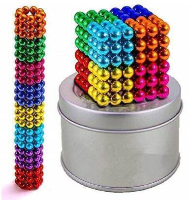 Dherik Tradworld Multi Colored Balls for Home Office Decoration & Stress Relief Magnetic Board Toy Kids Degree Round Stainless Steel Solid  (216 Pieces)