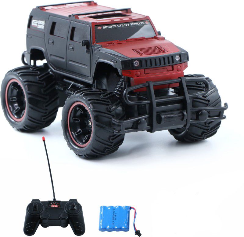 Miss & Chief by Flipkart Big and Mean Rock Crawling 1:20 Scale Modified Off-Road Hummer RC Car/Monster Truck  (Black)