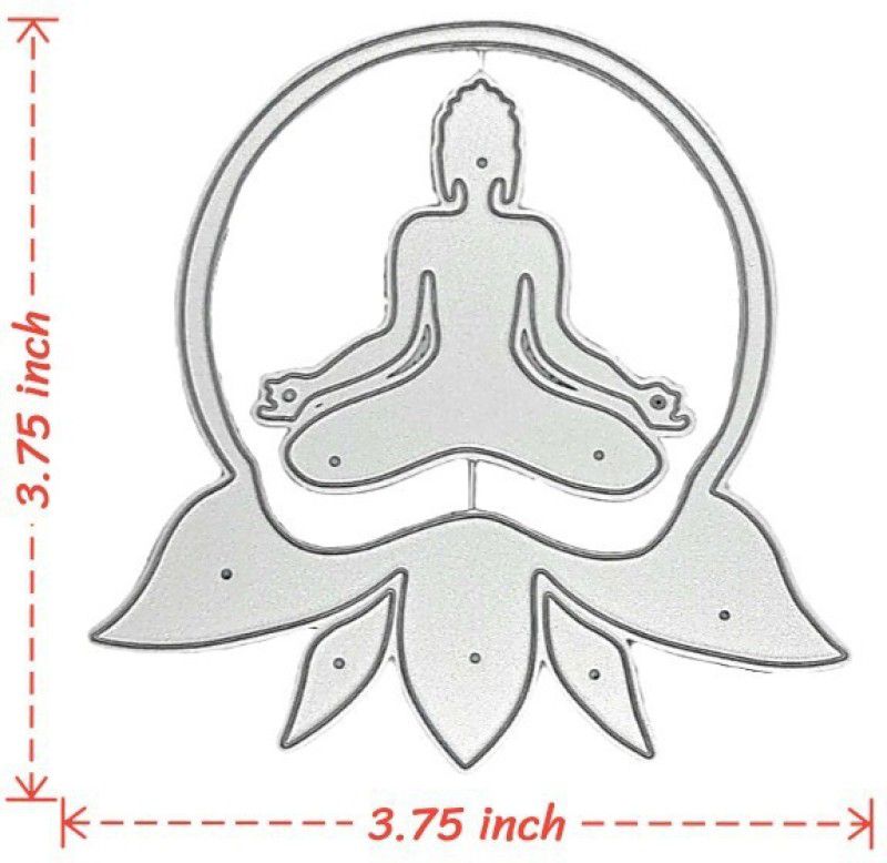 Craft Affaire Buddha on Lotus-Thin Cutting Die For Scrapbooking and Card Making-3.75x3.75 inch